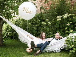 Mrs Kæmpe Ballon Hvid/Guld
