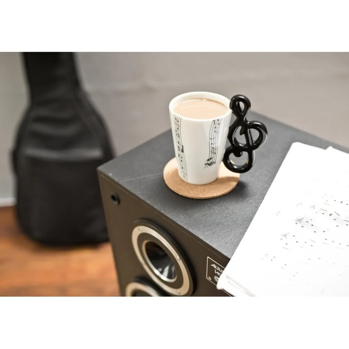 Musikkrus G-Nøgle Sort/Hvid