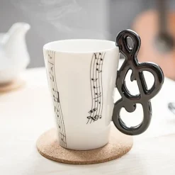 Musikkrus G-Nøgle Sort/Hvid