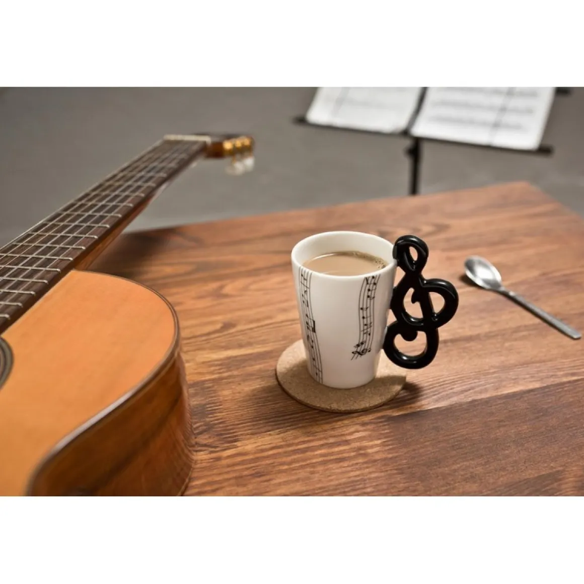 Musikkrus G-Nøgle Sort/Hvid