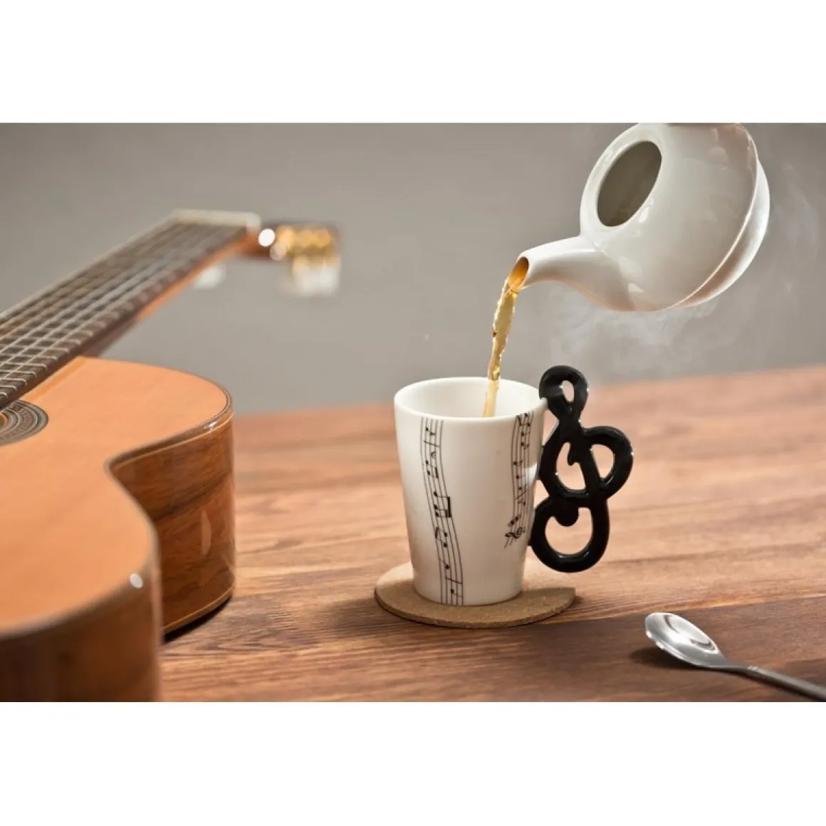 Musikkrus G-Nøgle Sort/Hvid