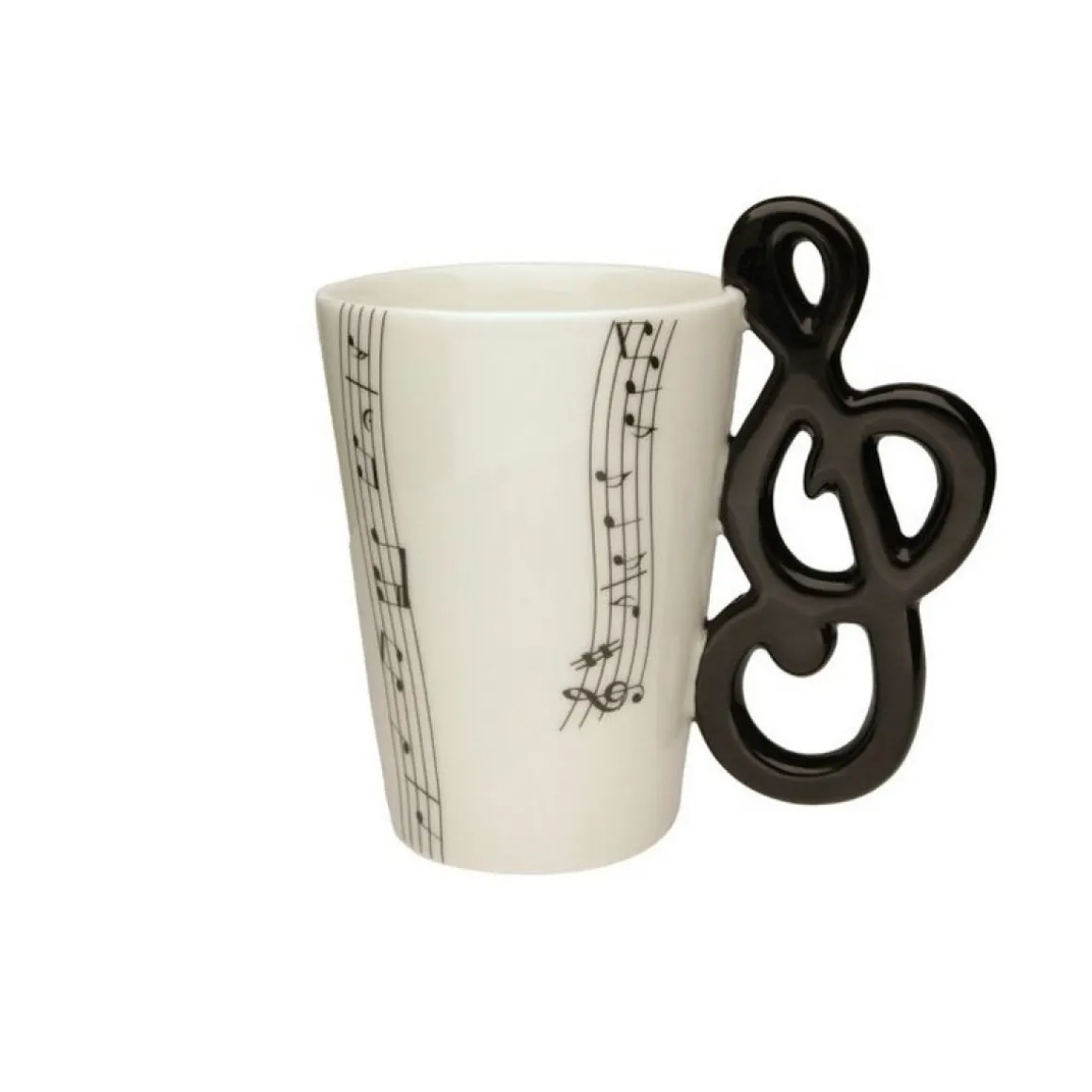 Musikkrus G-Nøgle Sort/Hvid