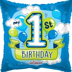 My 1st Birthday Folieballon Blå