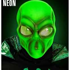 Neon Alien Maske Grøn