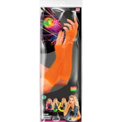 Neon Fingerløse Nethandsker Orange