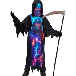 Neon Grim Reaper Børnekostume