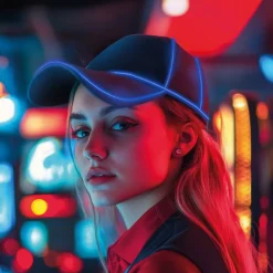 Neon LED Kasket Blå