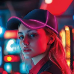 Neon LED Kasket Blå