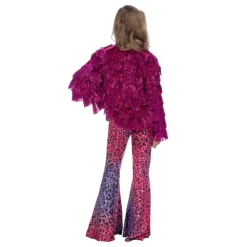 Neonpink Lametta Børnejakke