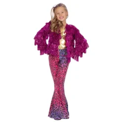Neonpink Lametta Børnejakke