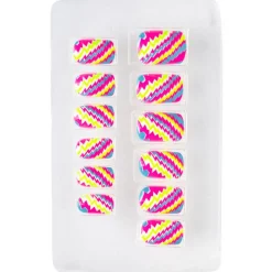 Neon Striber Negle Pink