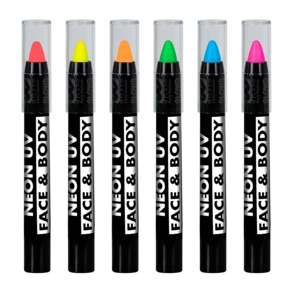 Neon UV Makeupblyanter 6-pak