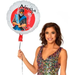 Ninja Party Rund Folieballon