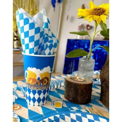 Oktoberfest Papkrus Blå/Hvid