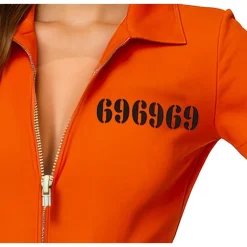 Orange Fange Kort Jumpsuit