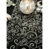 Organza Bordløber Sort/Sølv