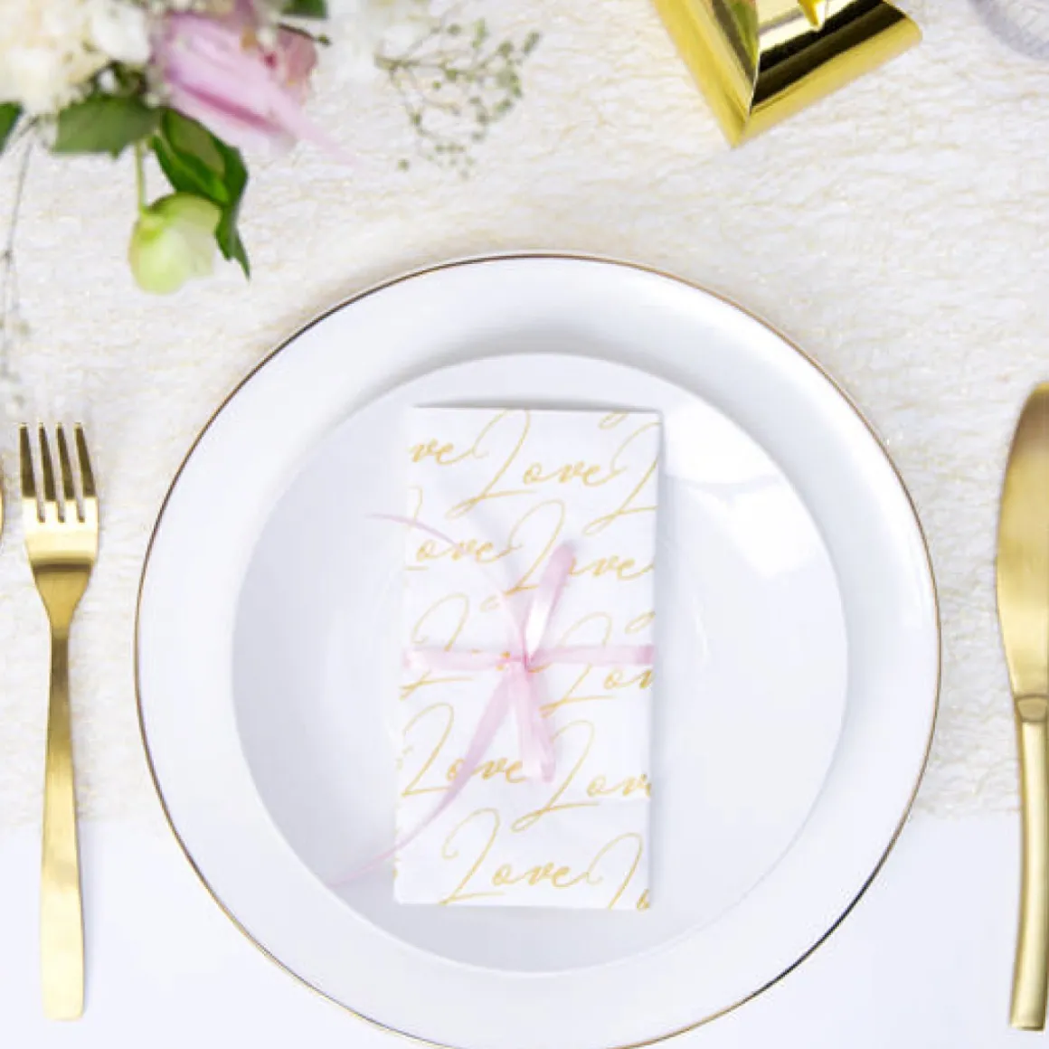 Organza Stofrulle Guld