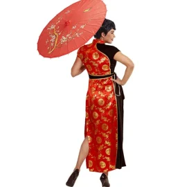 Orientalsk Kjole Kostume Rød/Sort