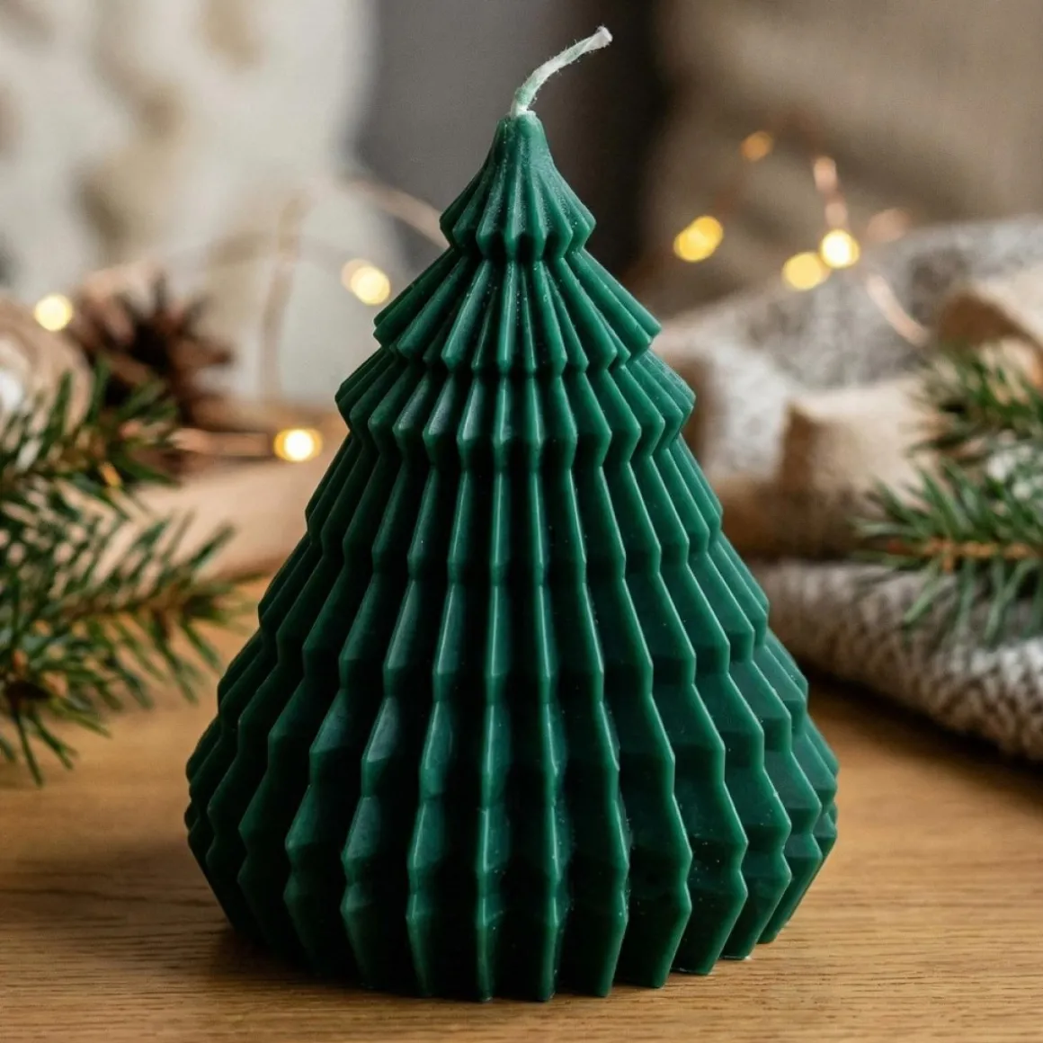 Origami Juletræ Lys Grøn