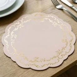 Ornament Dækkeservietter Lyserød