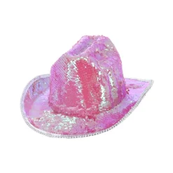Paillet Cowboy Hat Iriserende Pink