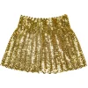 Paillet Mini Nederdel Guld