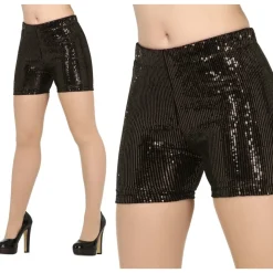 Pailletshorts Sort