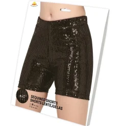 Pailletshorts Sort