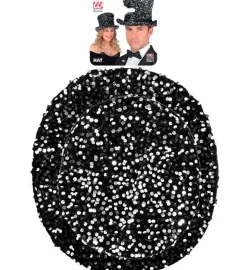 Paillet Tophat Sort/Sølv