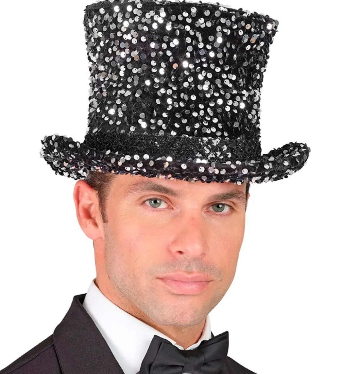 Paillet Tophat Sort/Sølv
