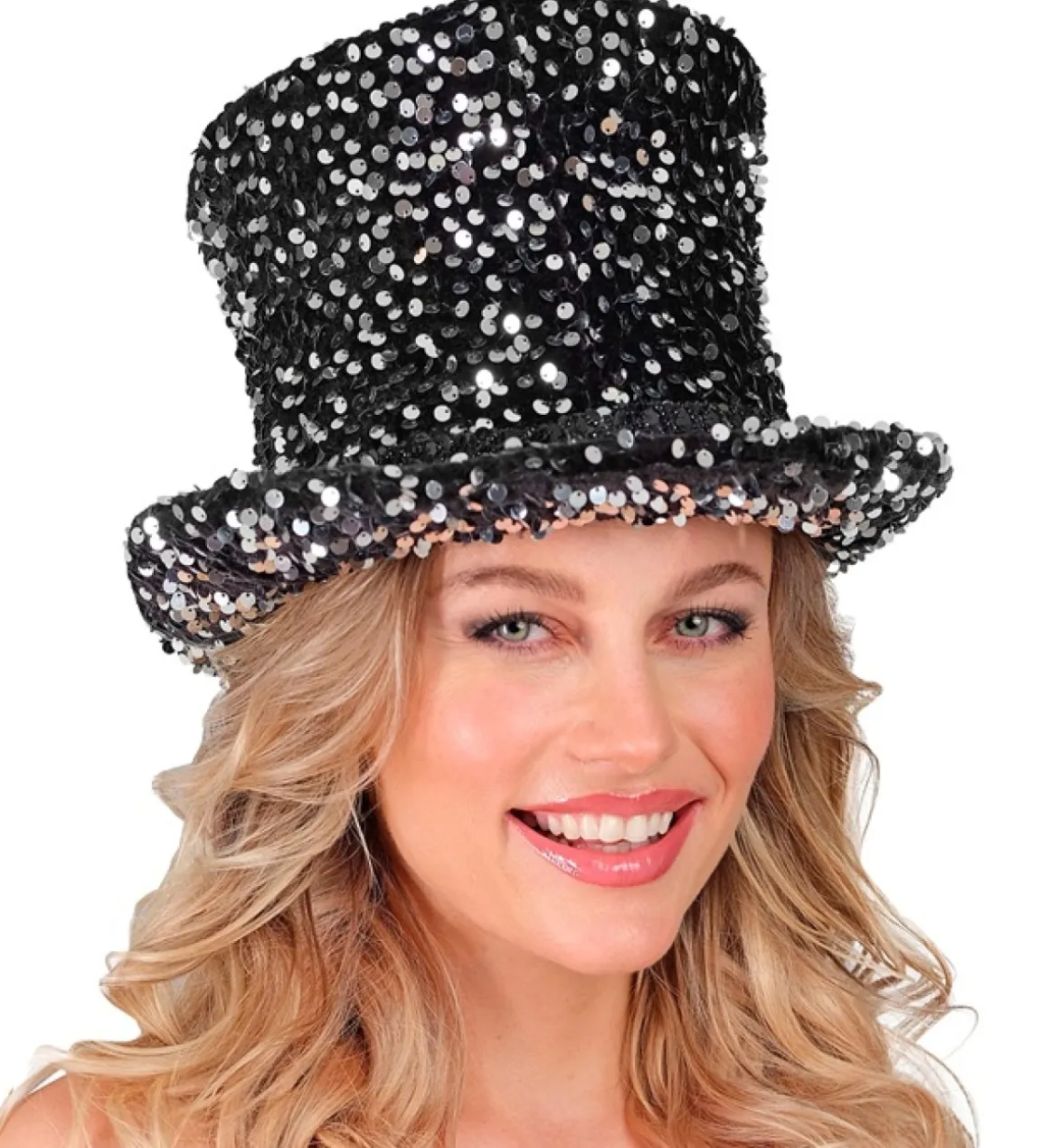 Paillet Tophat Sort/Sølv