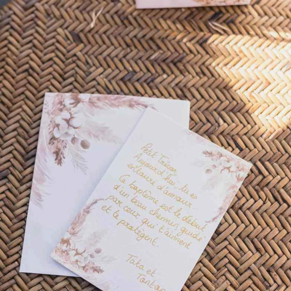 Pampas Invitationskort Med Konvolut