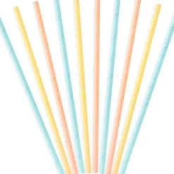 Papirsugerør Pastel Multifarvet
