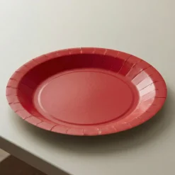 Paptallerkener Rød