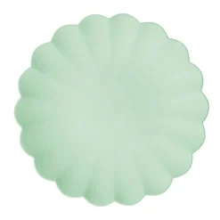 Pastel Plasttallerkener Salviegrøn