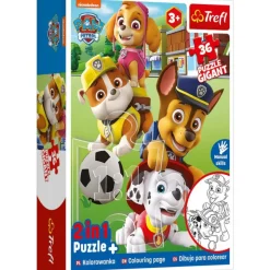 Paw Patrol® Farvelægningspuslespil 2-i-1 36 Brikker