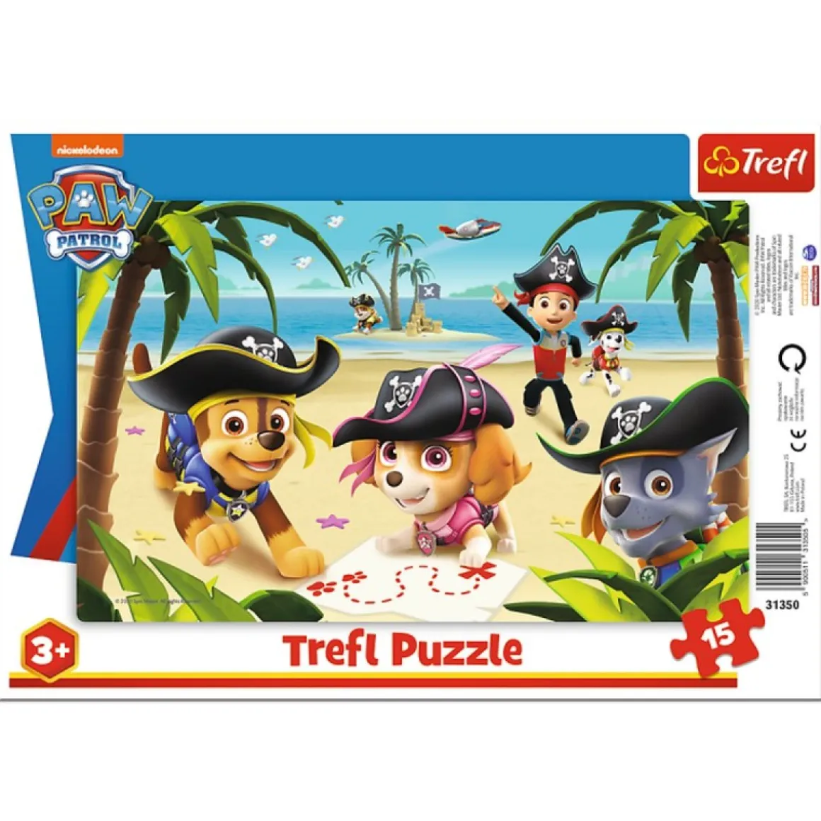 Paw Patrol® Pirat Eventyr Puslespil 15 Brikker