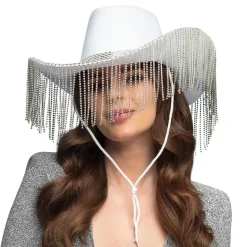 Perle Cowboyhat Hvid