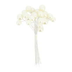 Perlegrene Kunstige Blomster Hvid
