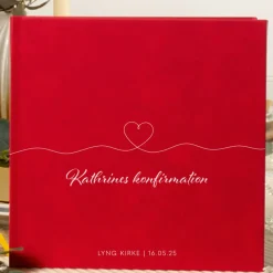 Personlig Konfirmationsgæstebog Heartline