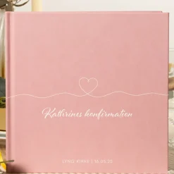 Personlig Konfirmationsgæstebog Heartline