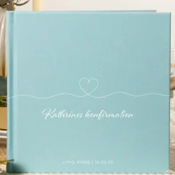 Personlig Konfirmationsgæstebog Heartline