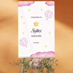 Personligt Velkomstskilt Pastel Pink