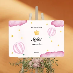 Personligt Velkomstskilt Pastel Pink