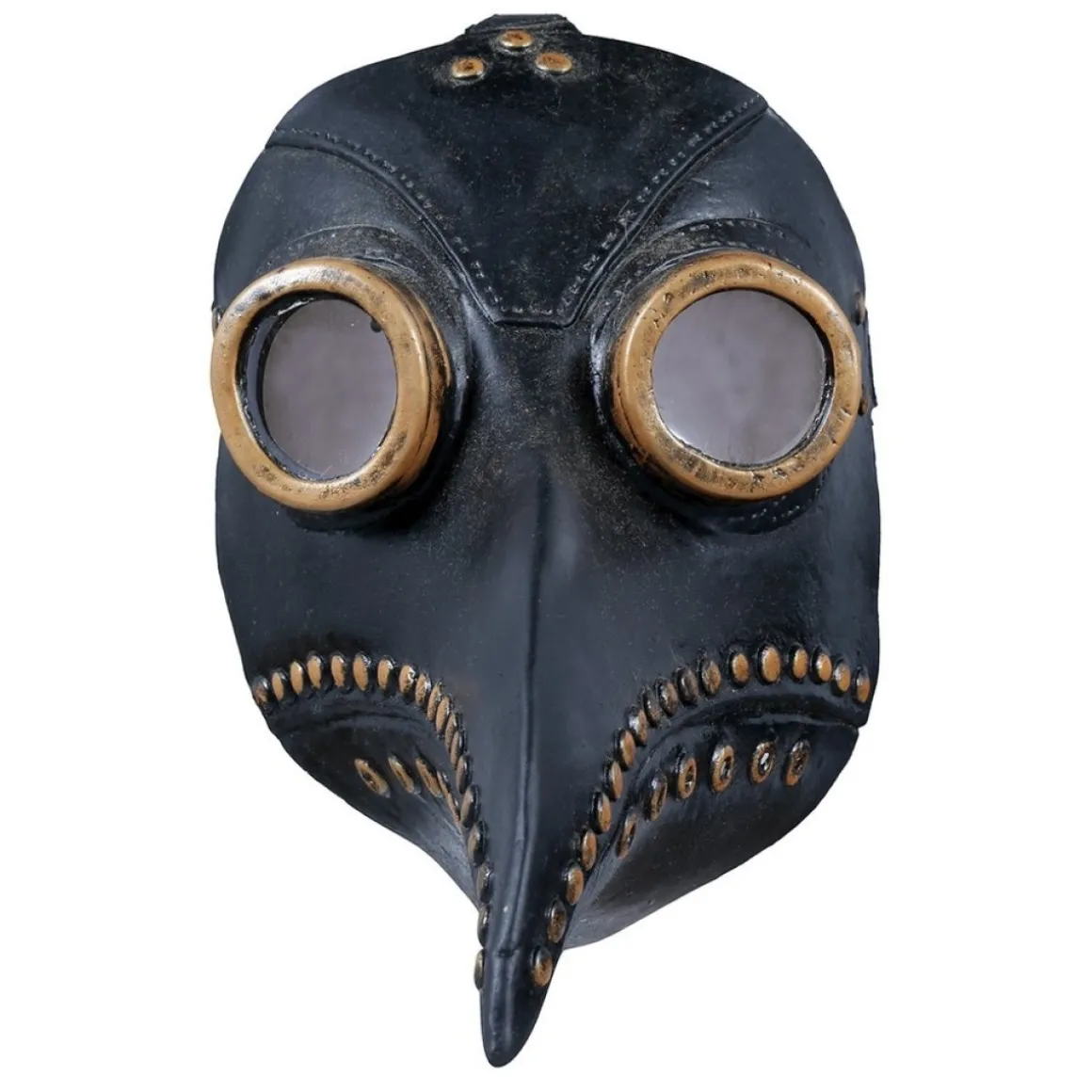 Pestdoktor Latexmaske Sort