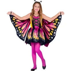 Pink Sommerfugl Børnekostume
