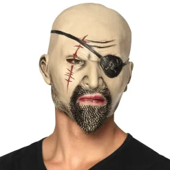 Pirat Latex Maske Beige