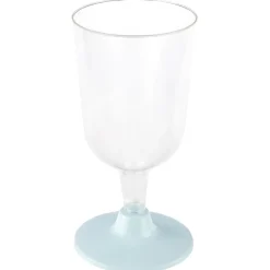 Plast Vinglas Lyseblå Fod