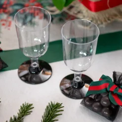 Plast Vinglas Lyseblå Fod