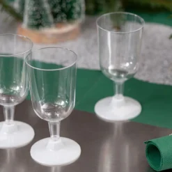 Plast Vinglas Lyseblå Fod